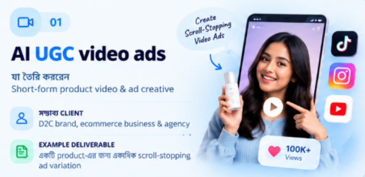 AI UGC video ads service opportunity